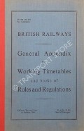 Book cover of General Appendix to Working Timetable and books of Rules and Regulations - October 1960 by British Railways 